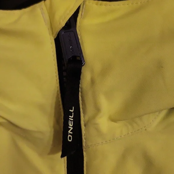 Boys Large 12 Oneill Snow Jacket Lime and Olive - Picture 3 of 9